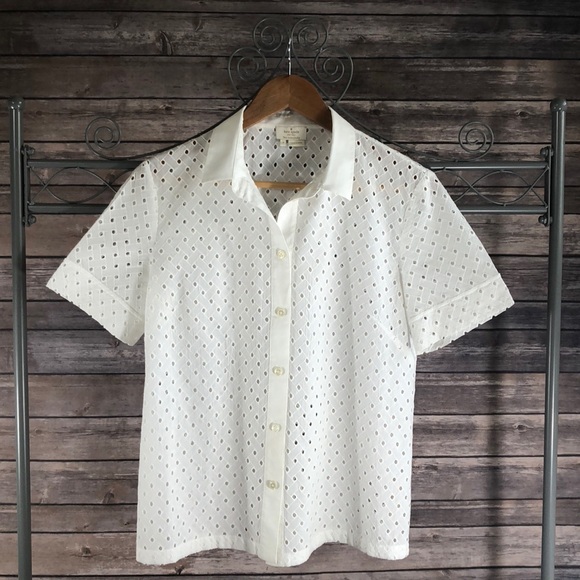 kate spade Tops - ♠️KATE SPADE♠️ Marissa Eyelet Shirt- 6